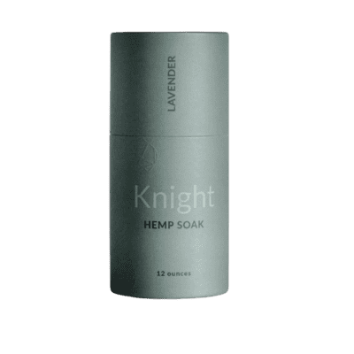 The Knight Soak from Unplugged Essentials in 12 ounces.